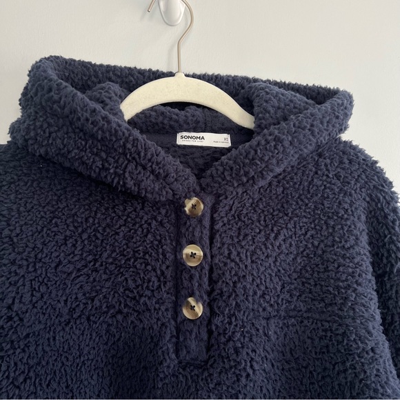 Sonoma Sherpa Fleece Button Hoodie - Picture 4 of 5